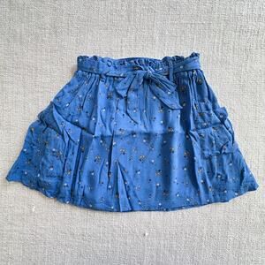 Mini Boden Blue Ditsy Flower Viscose Skirt EUC 9/10